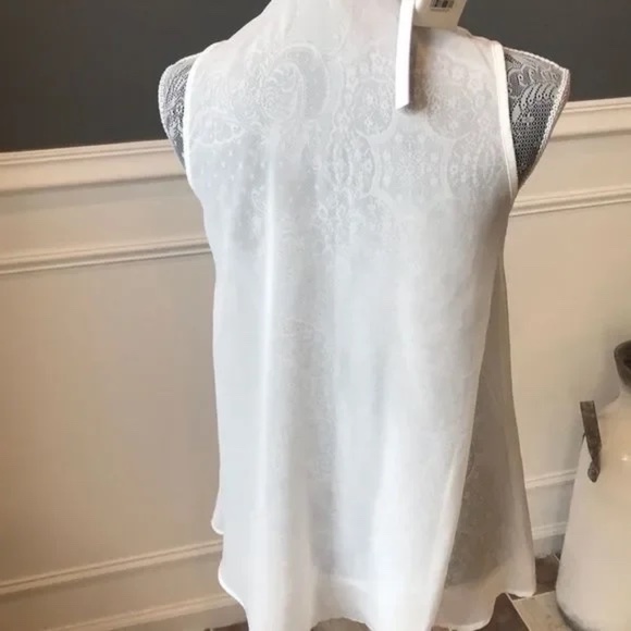 NWT Aqua Button Up Shear Tank - Picture 2 of 6